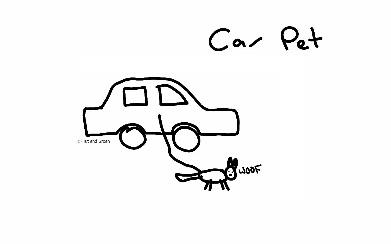 Tut and Groan Car Pet cartoon