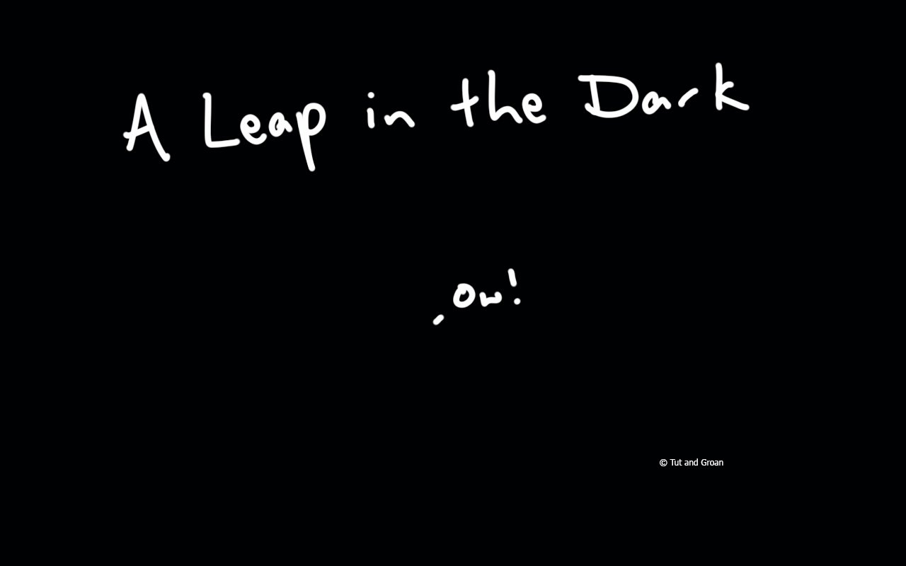 Tut and Groan A Leap in the Dark cartoon