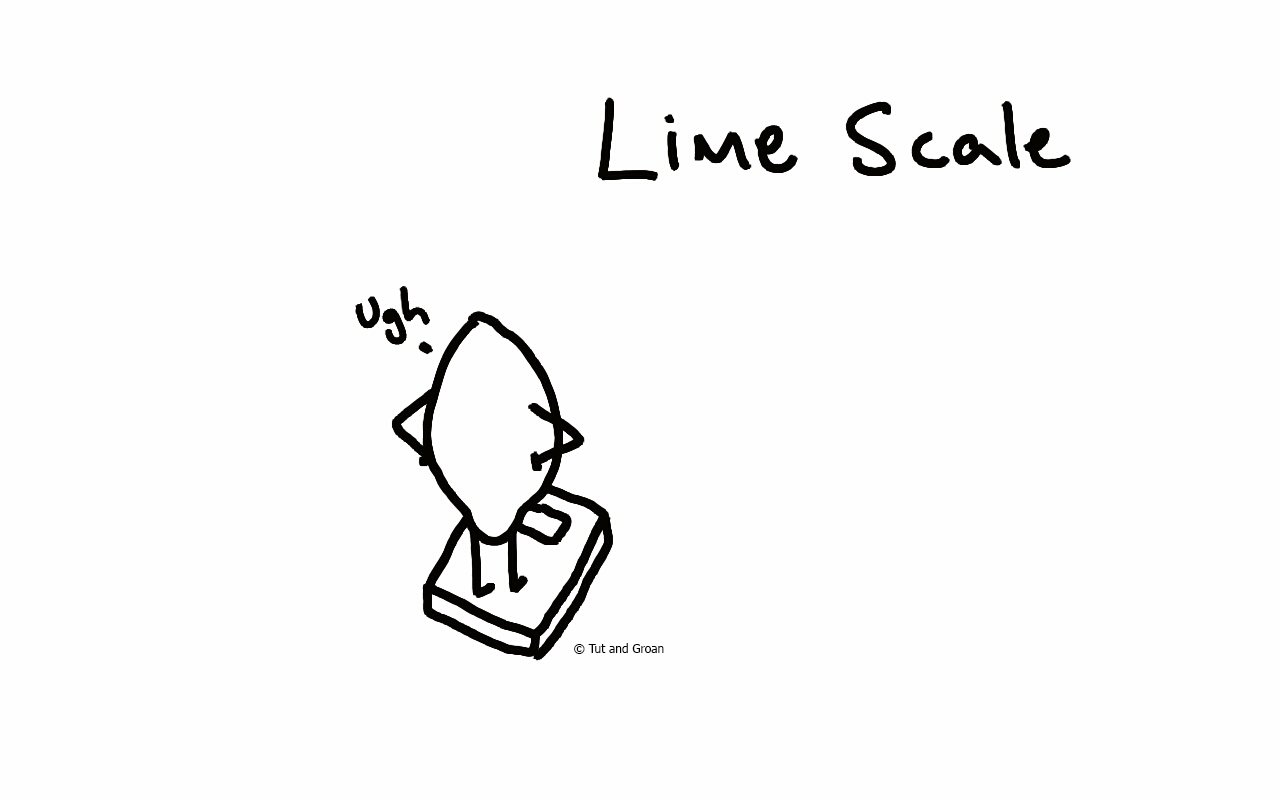 Tut and Groan Lime Scale cartoon
