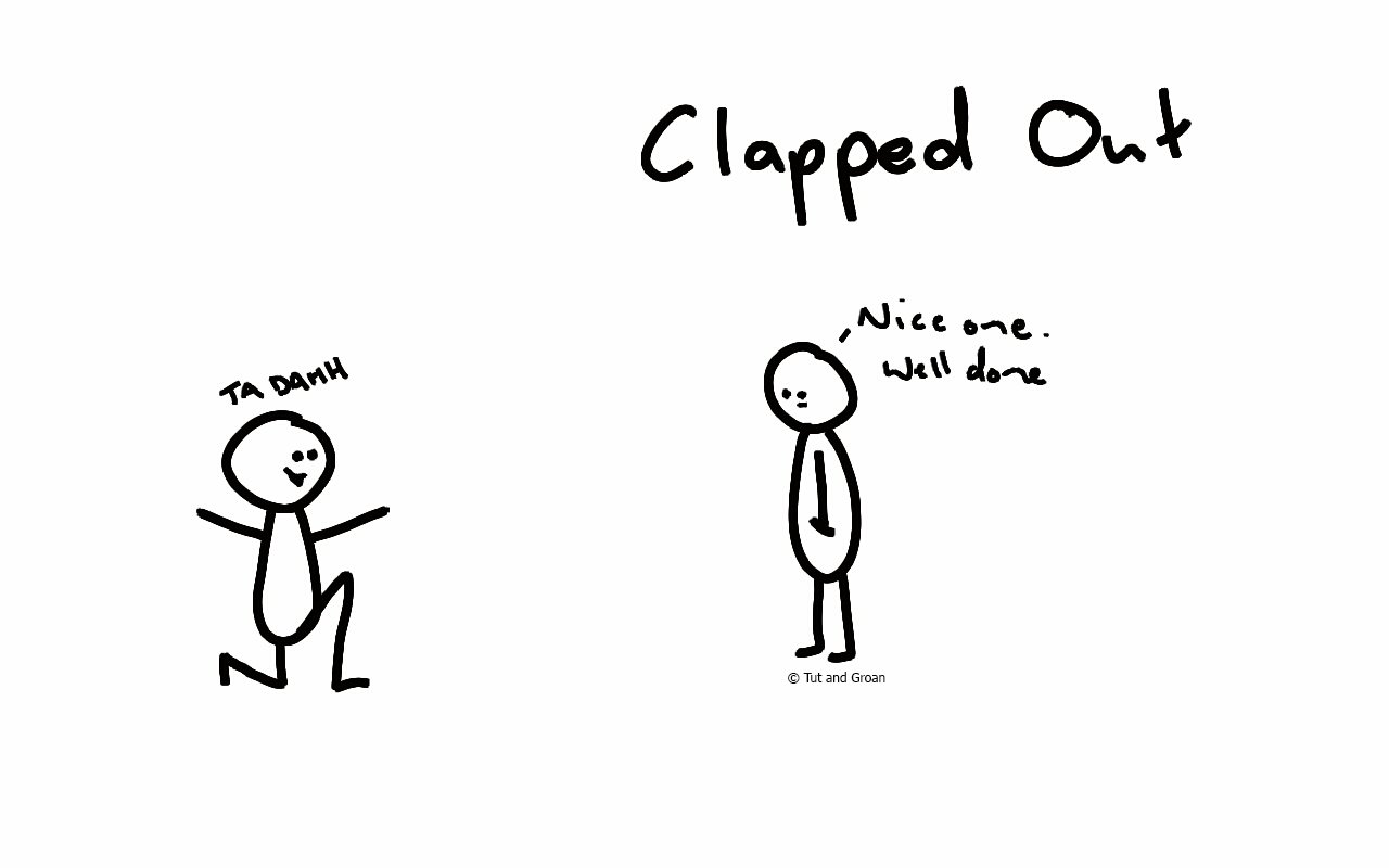 Tut and Groan Clapped Out cartoon