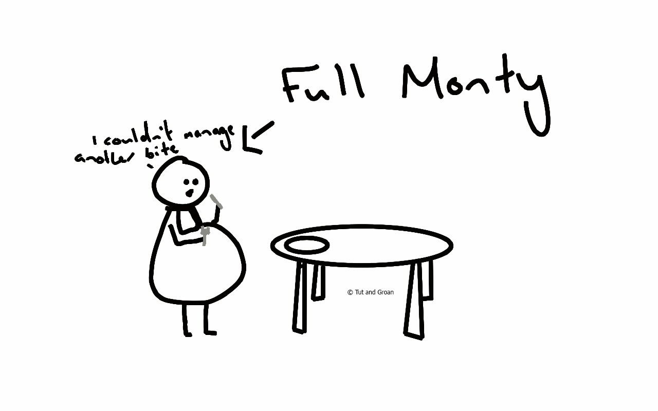 Full Monty A Tut And Groan Single Panel Comic Wordplay Webcomic