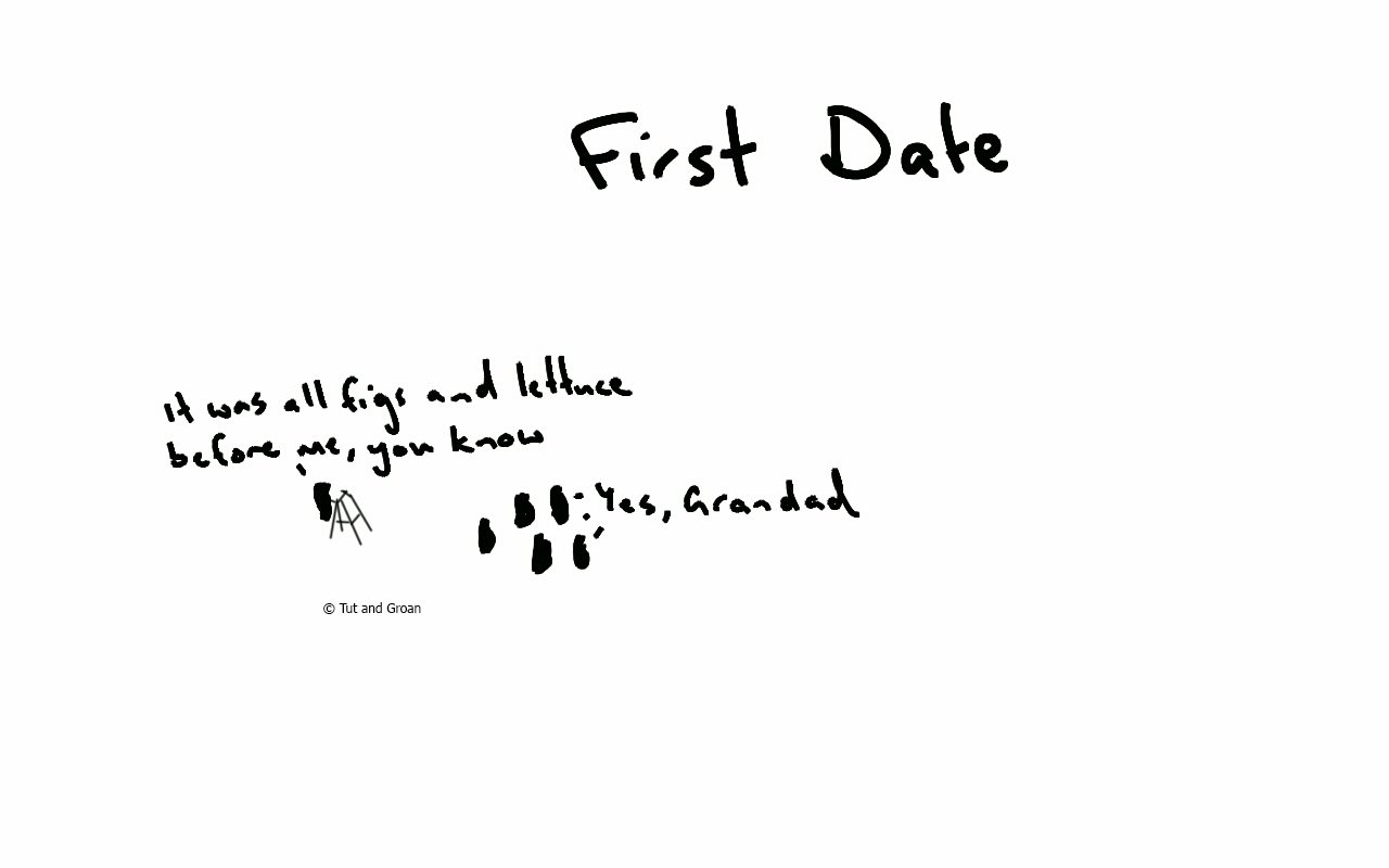Tut and Groan First Date cartoon