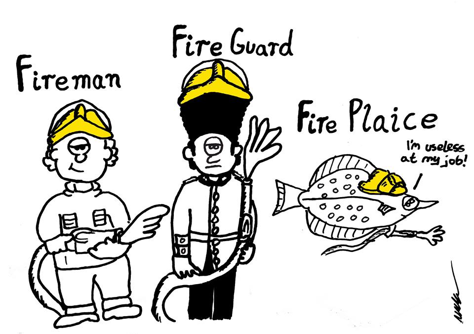 Tut and Groan Guest Toon Fireman by Mark Granger cartoon