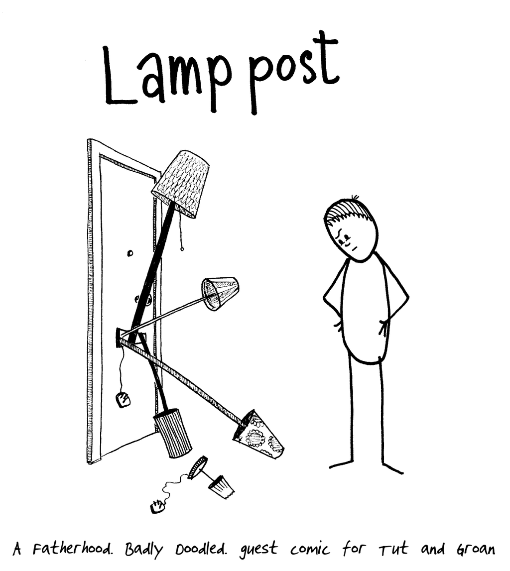 Tut and Groan Guest Toon Lamp Post by Badly Doodled cartoon