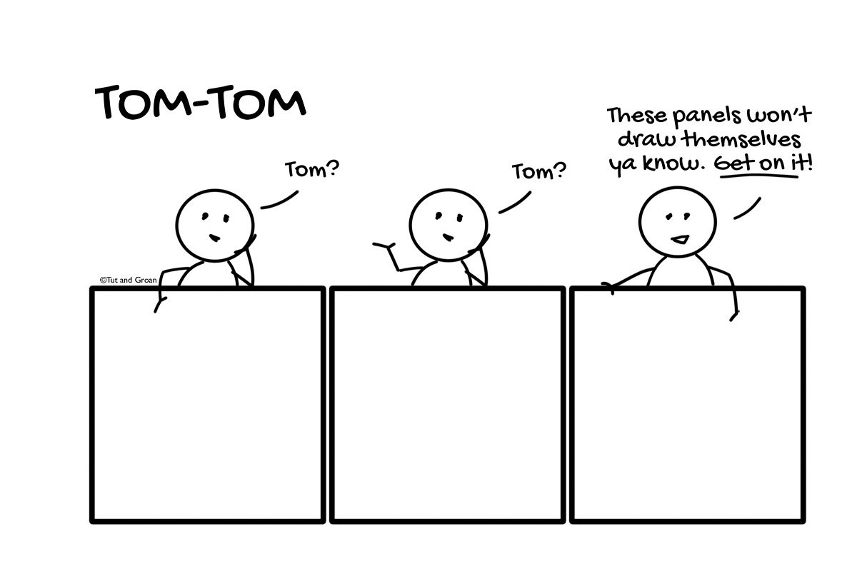 Tut and Groan Guest Toon Tom-Tom by I Has Kid cartoon