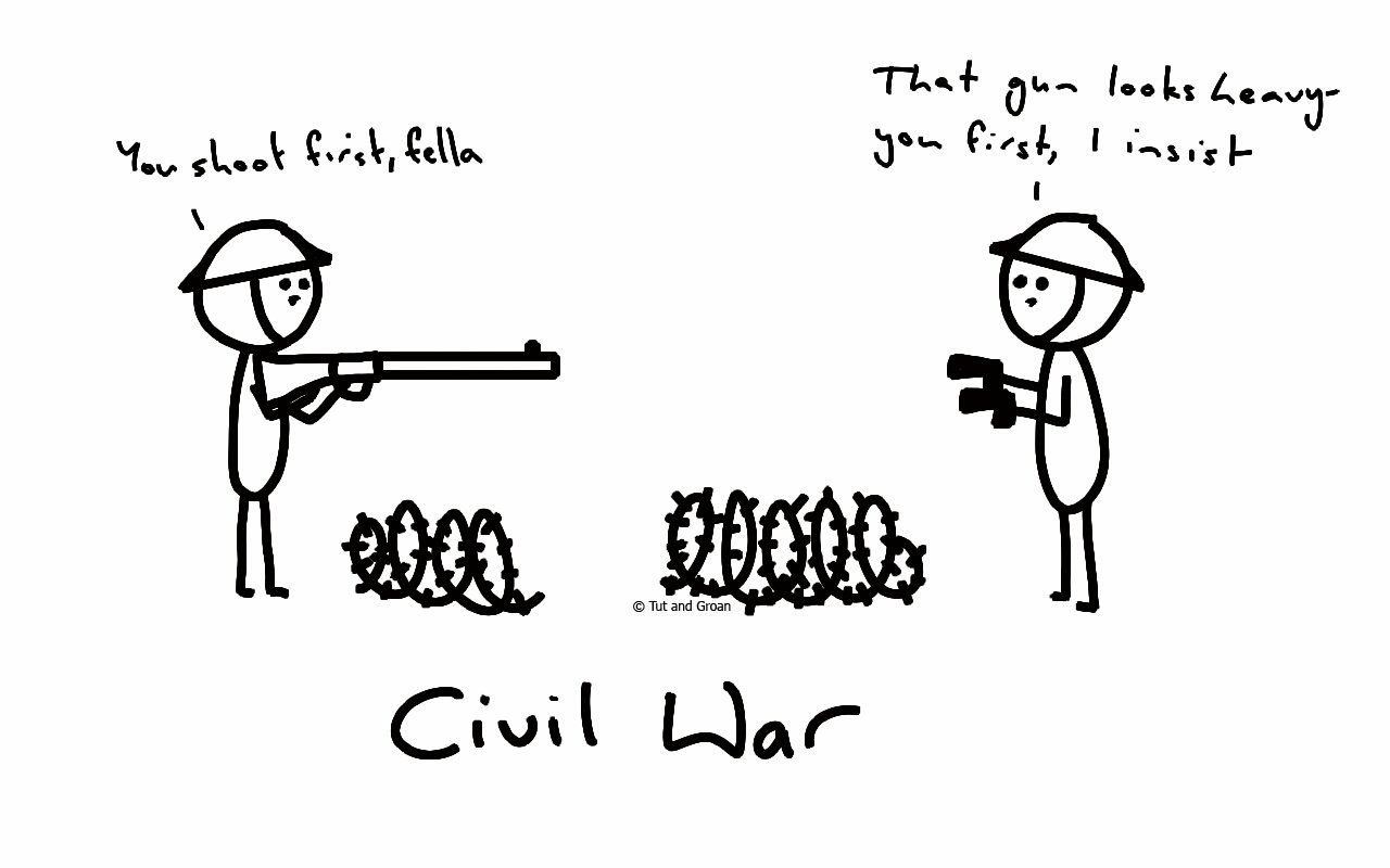 Tut and Groan Civil War cartoon