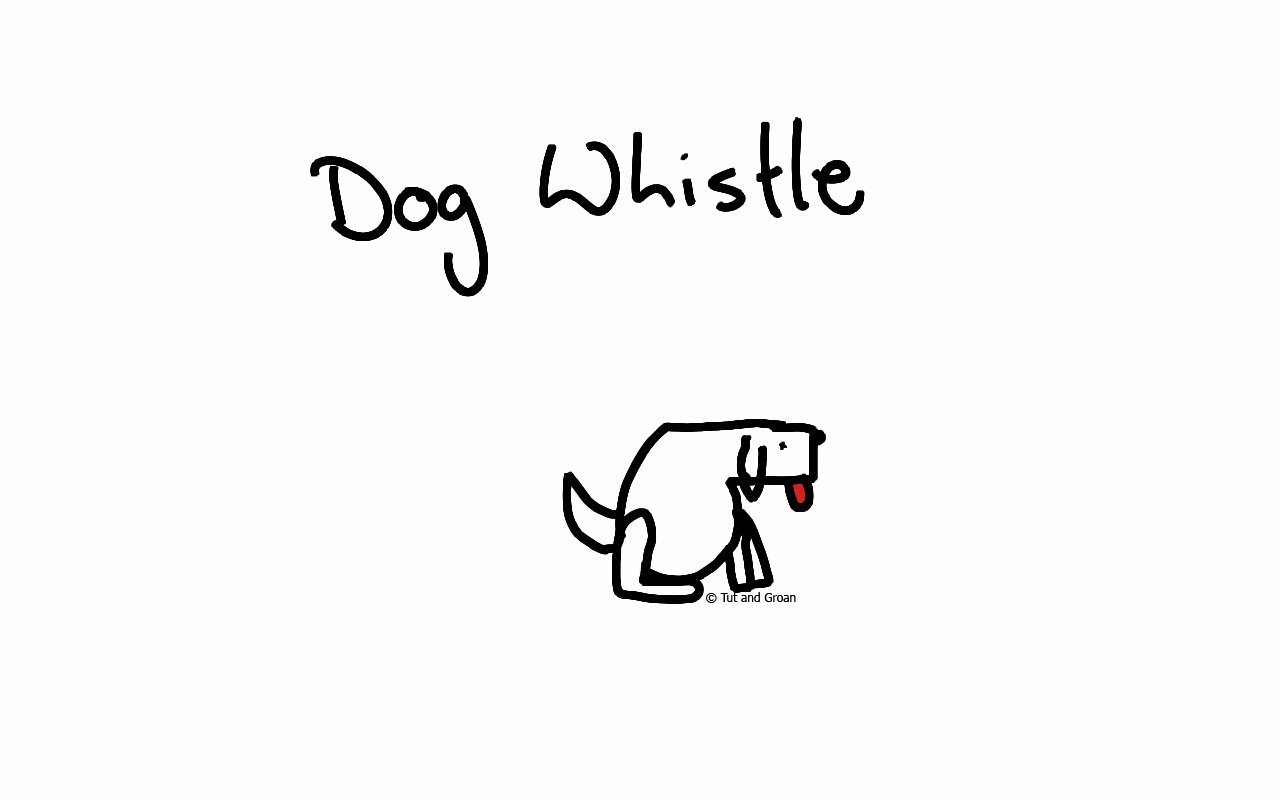 Tut and Groan Dog Whistle cartoon
