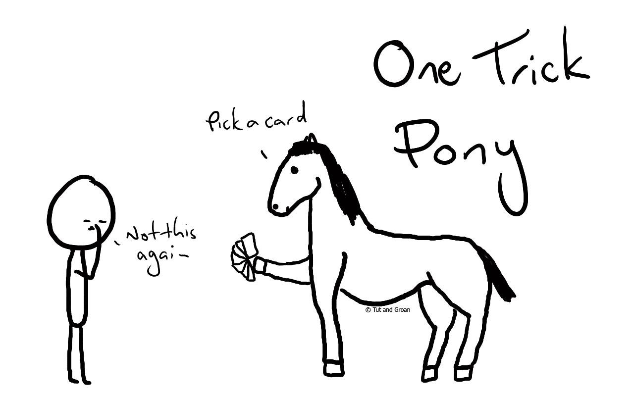 Tut and Groan One Trick Pony cartoon