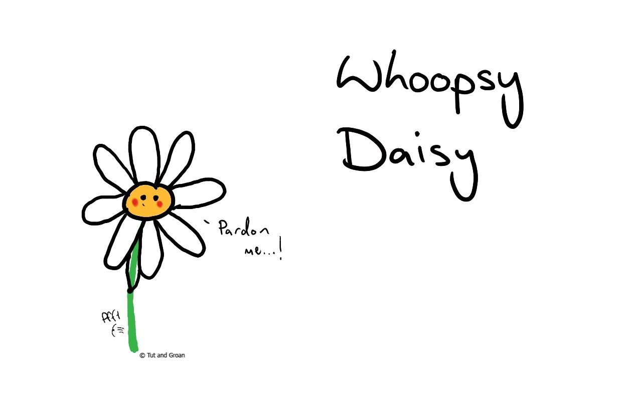 Tut and Groan Whoopsy Daisy cartoon