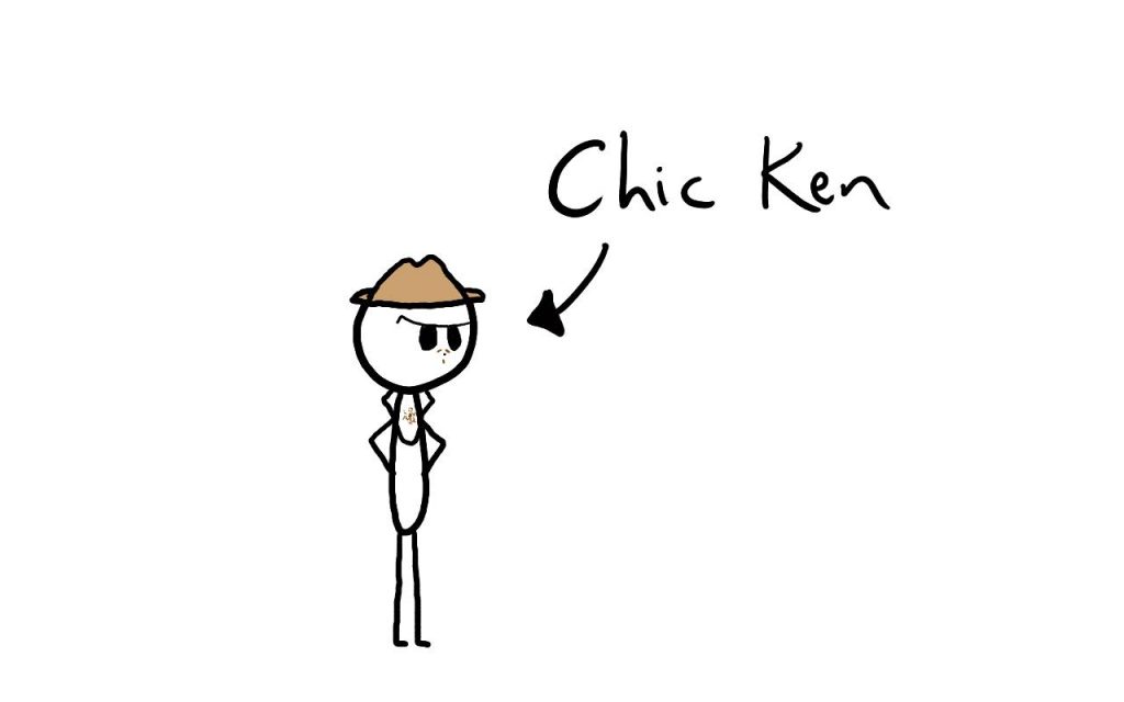 Tut and Groan Chic Ken cartoon