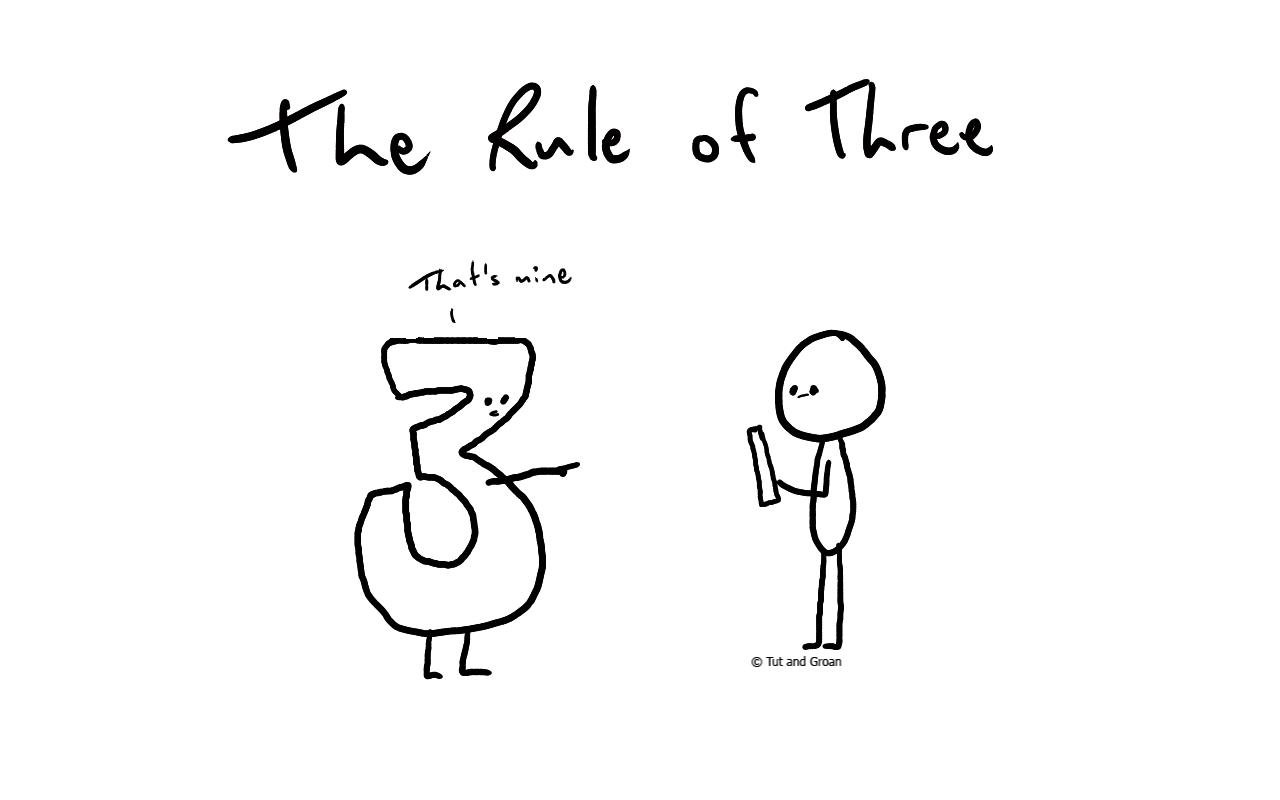 Tut and Groan The Rule of Three cartoon