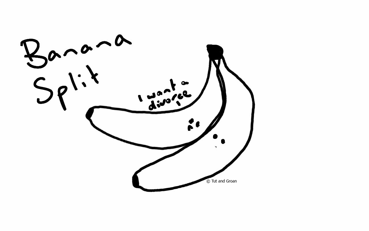 Tut and Groan Banana Split cartoon