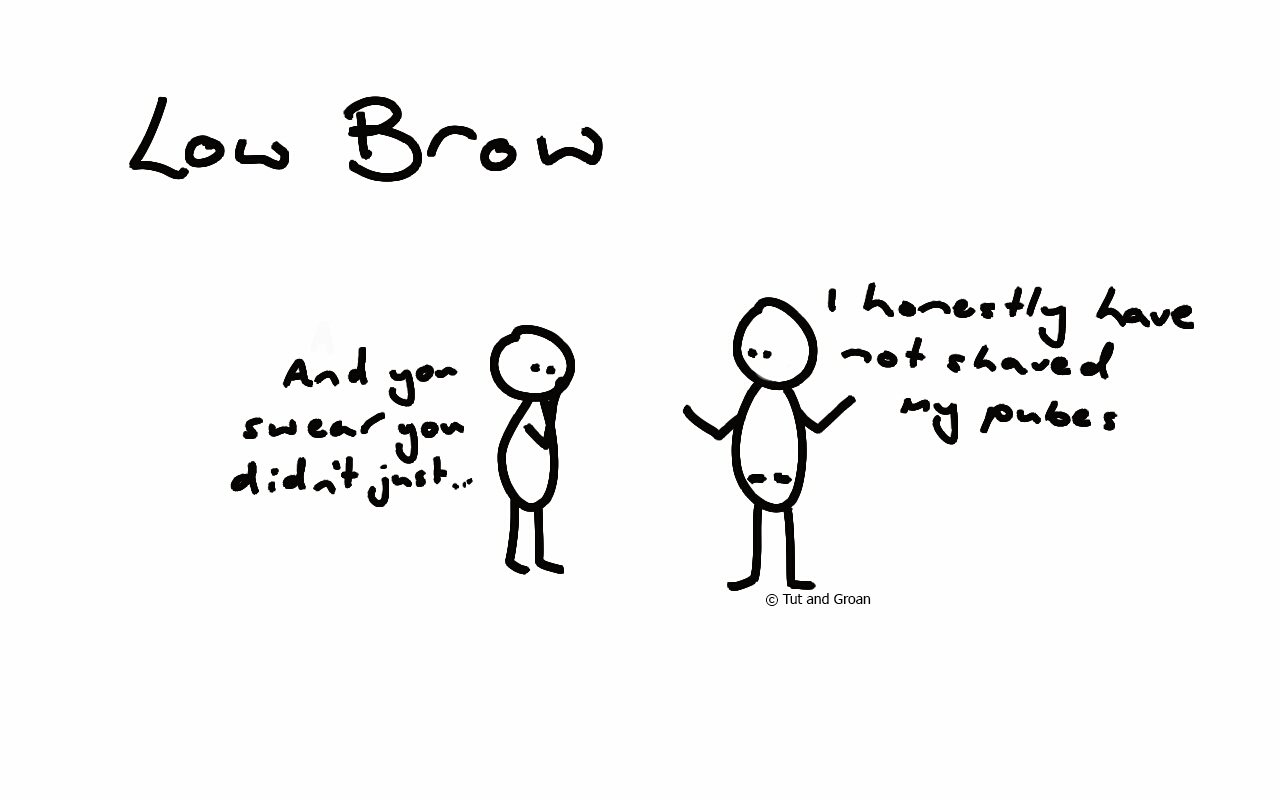 Tut and Groan Low Brow cartoon