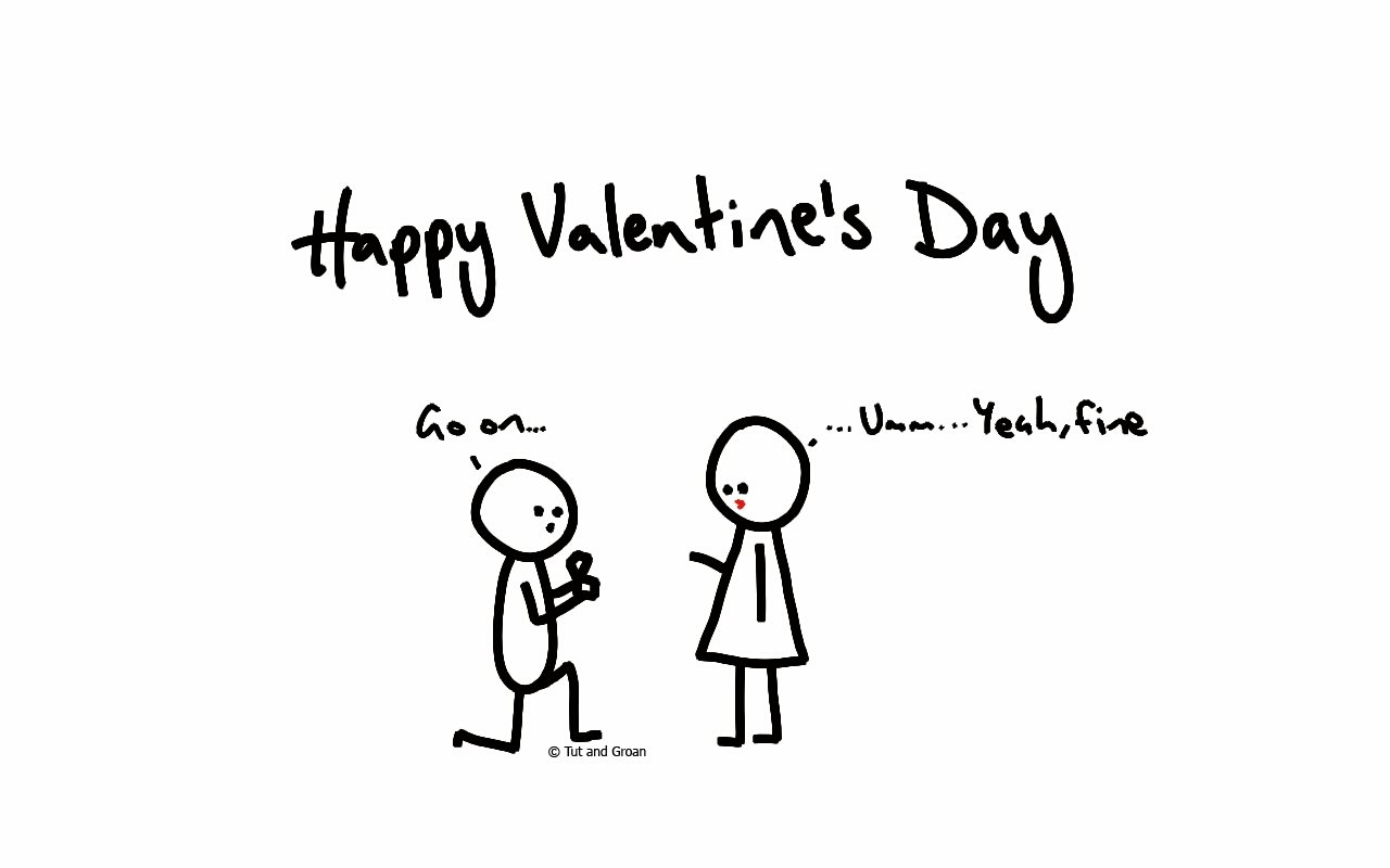 Tut and Groan Valentine cartoon