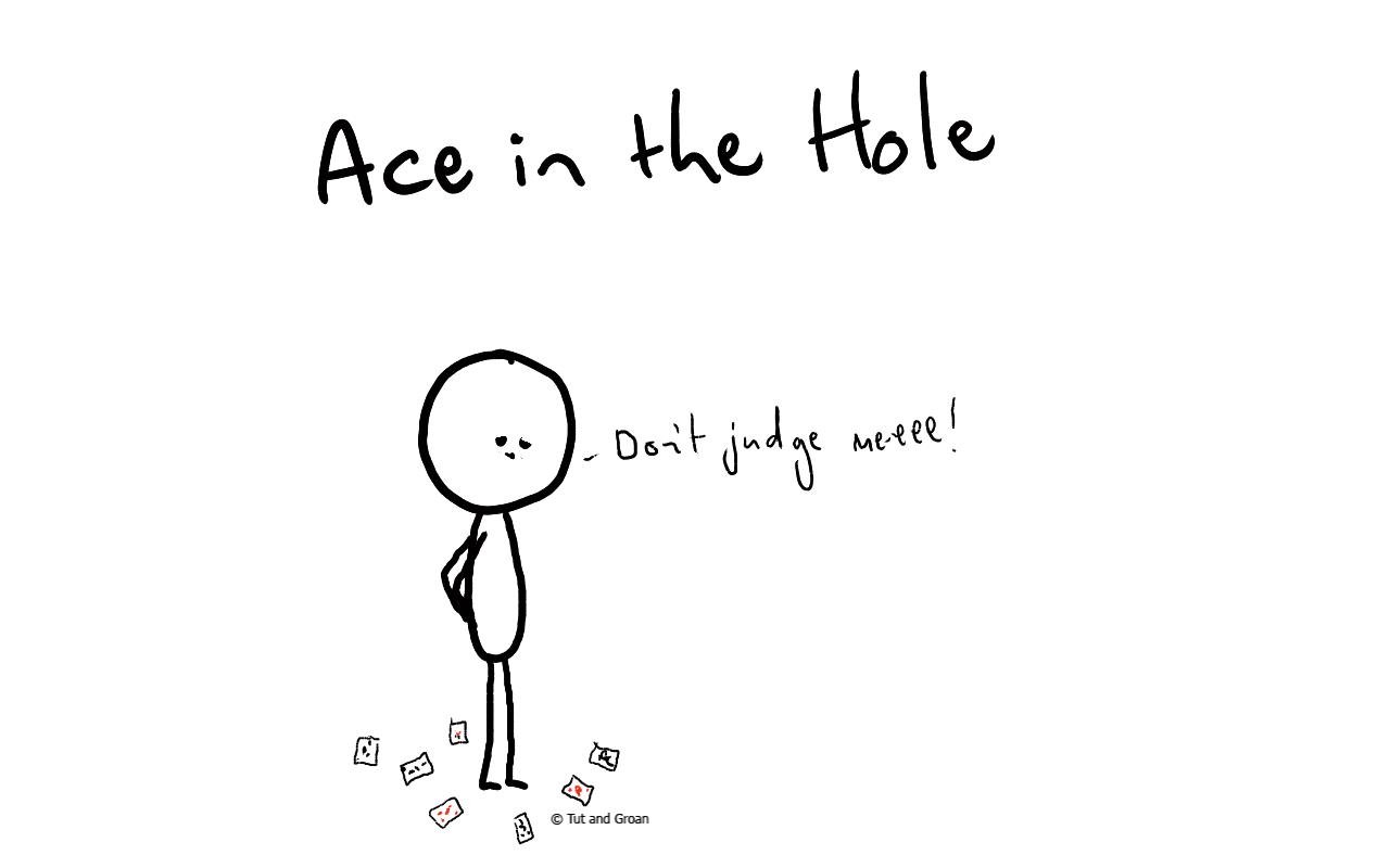 Tut and Groan Ace in the Hole cartoon