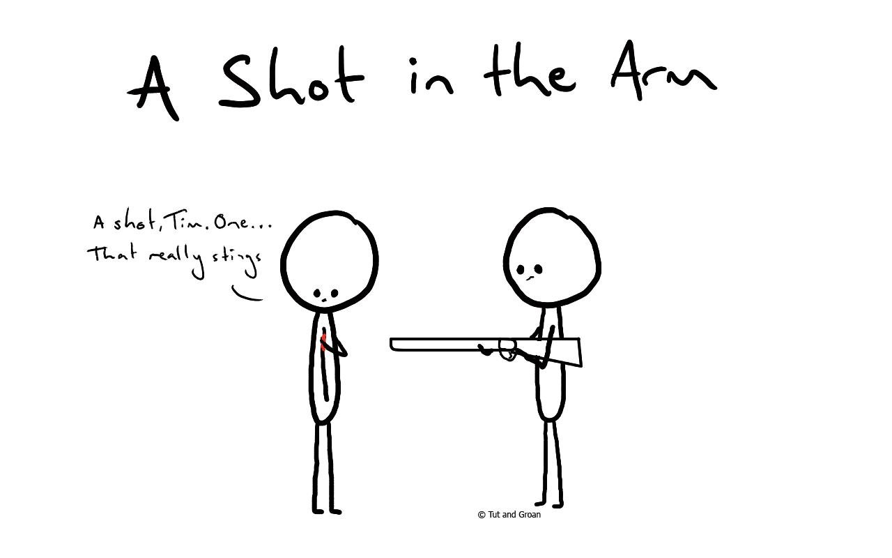 Tut and Groan A Shot in the Arm cartoon