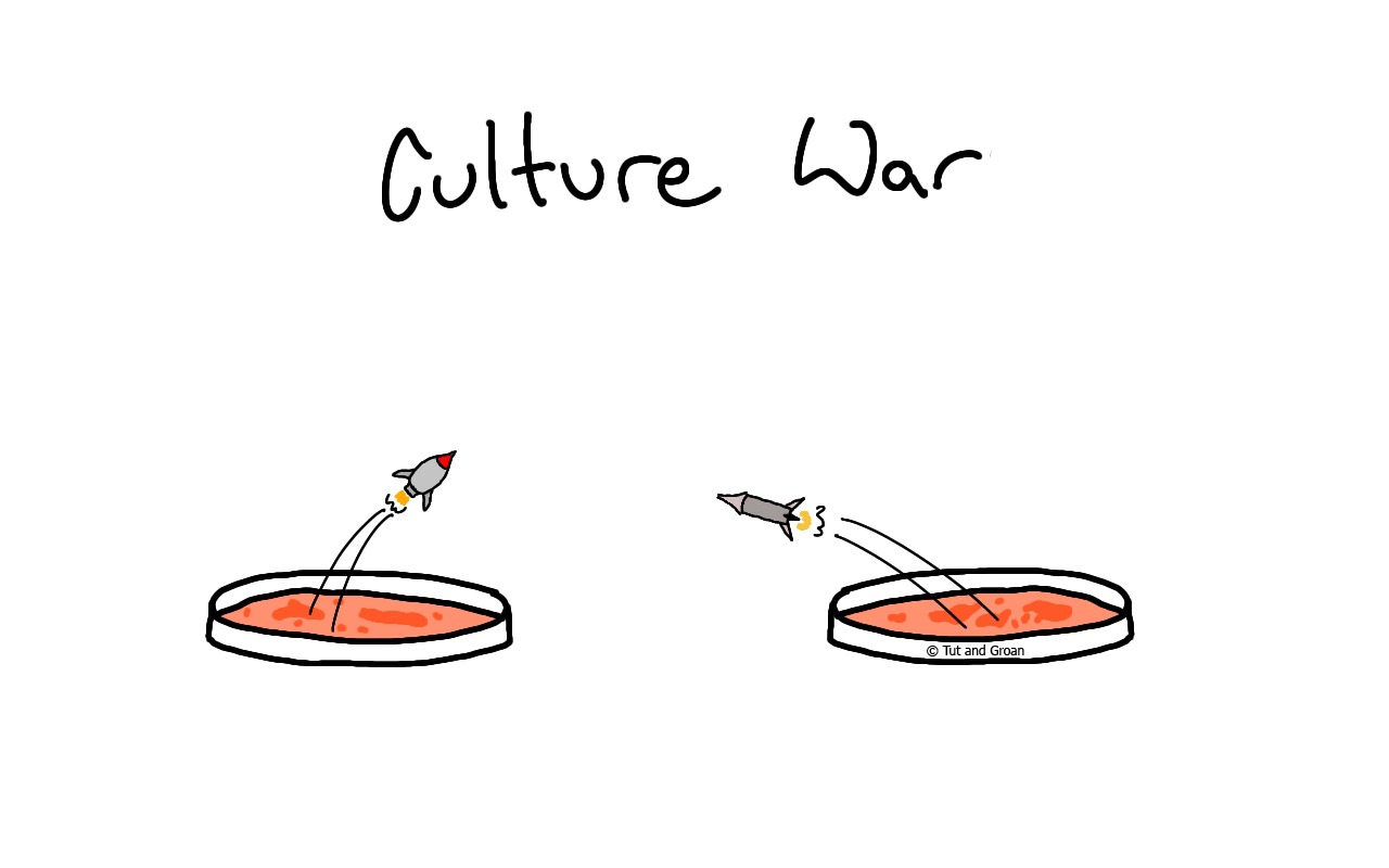 Tut and Groan Culture War cartoon
