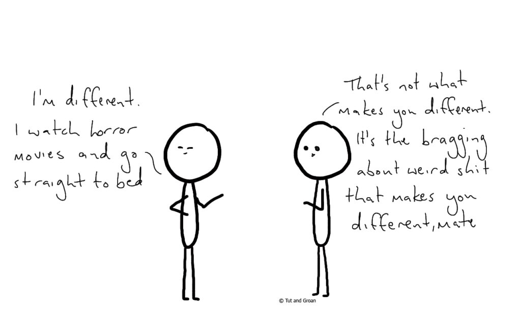 Tut and Groan Different cartoon