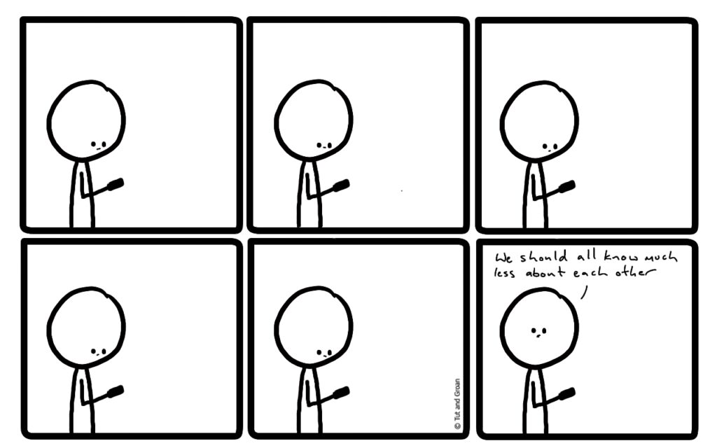 Tut and Groan Six Panels: Much Less cartoon